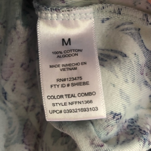 Nicole Miller New York abstract print v-neck knit cotton top size M - Picture 6 of 8